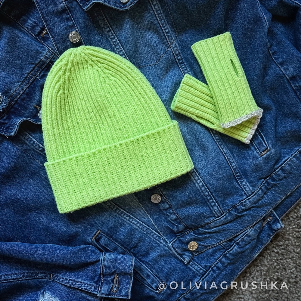 Hand knitted set!